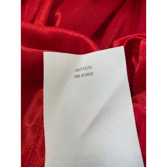 READ BEAUTIFUL by Lawrence Zarian Petite Faux Wrap Pleated Dress Size XLP Red - Picture 7 of 9